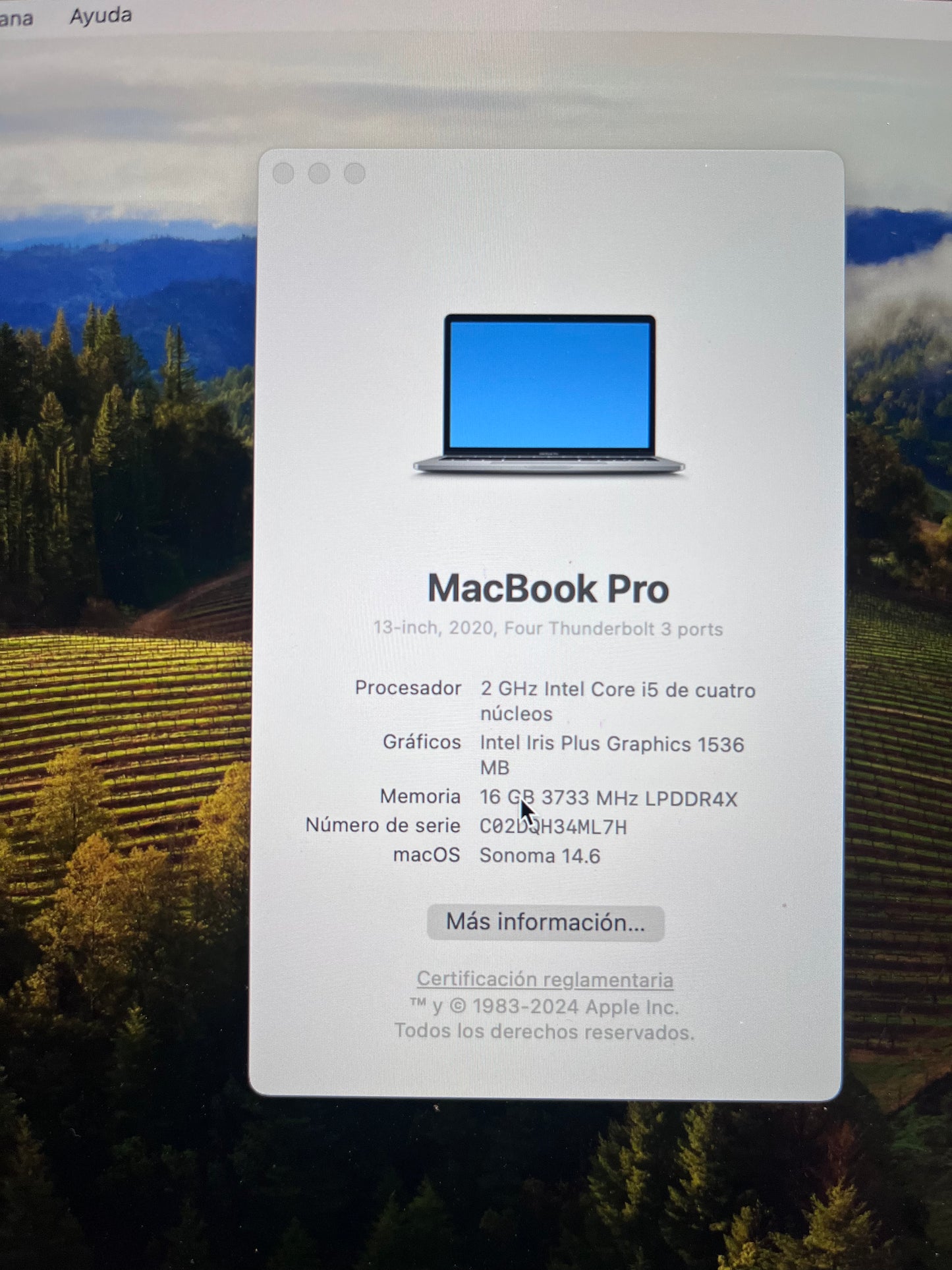 MacBook Pro 13Inch 2020 i5 16GB 512GB Ssd