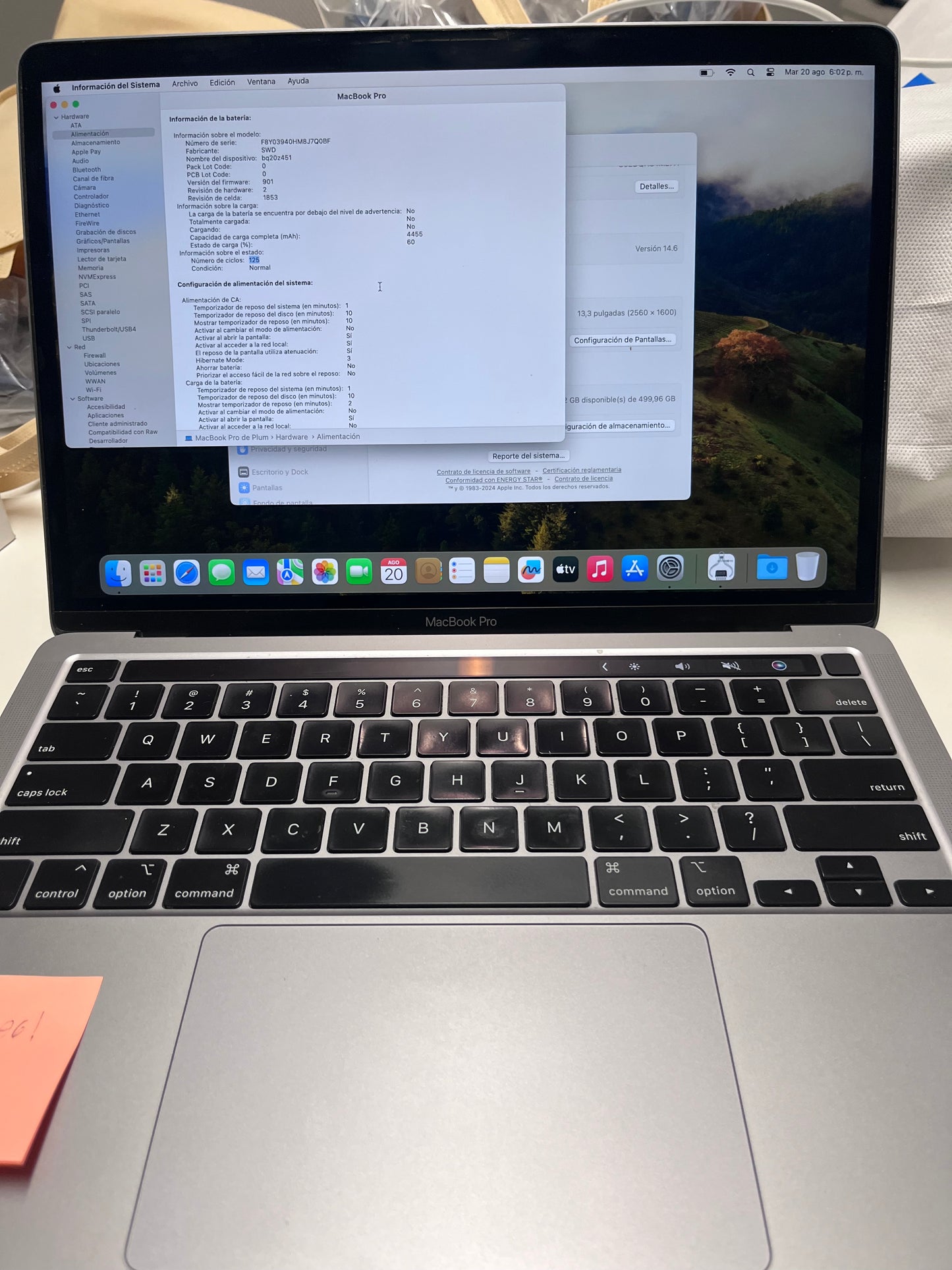 MacBook Pro 13Inch 2020 i5 16GB 512GB Ssd