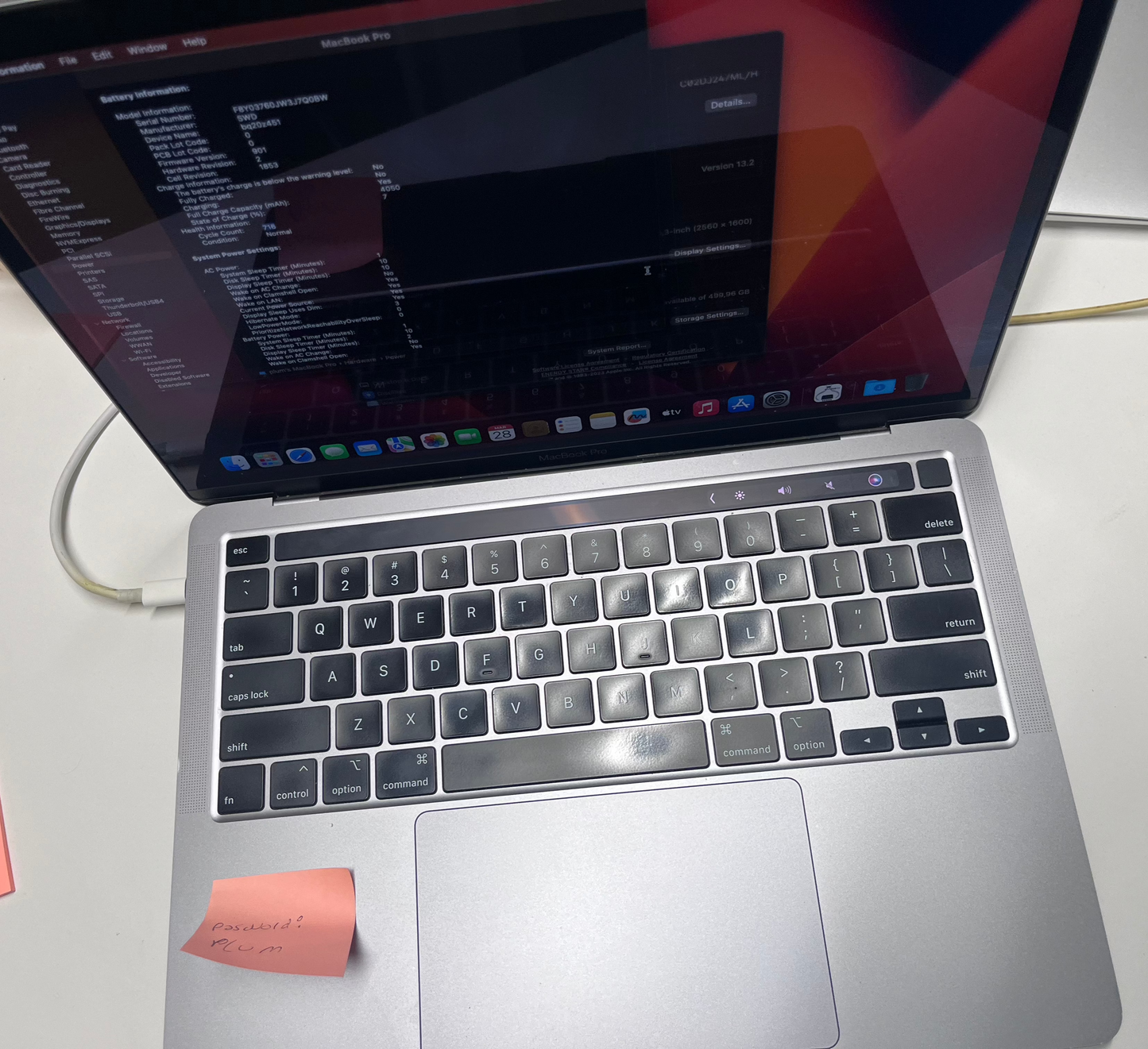 MacBook Pro 13Inch 2020 i5 16GB 512GB Ssd
